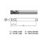 Picture of WIDIN VXE536A016 DIA 1/4 SH 0.2500 LOC 1.2500 OAL 4.00 End Mill Standard Flute Variable Helix Carbide TiAlN Single End Square Sharp VH SERIES