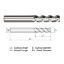 Picture of WIDIN WAE503A064 DIA 1 SH 1.00 LOC 1.50 OAL 4.00 End Mill Standard Flute High Helix Carbide DLC Single End Square Sharp ALU-WAVE