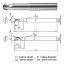 Picture of WIDIN WAB312100 DIA 10MM SH 0.3937 LOC 0.3346 OAL 2.9528 End Mill Standard Flute High Helix Carbide Uncoated Single End Ball Nose ALU-WAVE