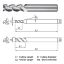 Picture of WIDIN WAE303010-02 DIA 1MM SH 0.2362 LOC 0.0787 OAL 1.5748 End Mill Standard Flute High Helix Carbide Uncoated Single End Square Sharp ALU-WAVE