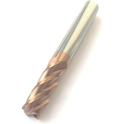 Picture of WIDIN VHR514A032010 1/2 Dia Carbide 4 Fl SE BULL NOSE End Mill Standard Flute Variable Helix Carbide AlTiN Single End Corner Radius 0.0100 0.25MM VH