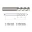 Picture of WIDIN WAR513A032030 DIA 1/2 SH 0.50 LOC 1.2500 OAL 3.00 End Mill Standard Flute High Helix Carbide DLC Single End Corner Radius 0.0300 0.76MM ALU-WAVE