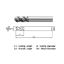 Picture of WIDIN VXB514A040F DIA 5/8 SH 0.6250 LOC 1.2500 OAL 3.50 End Mill Standard Flute Variable Helix Carbide TiAlN Single End Ball Nose VH SERIES