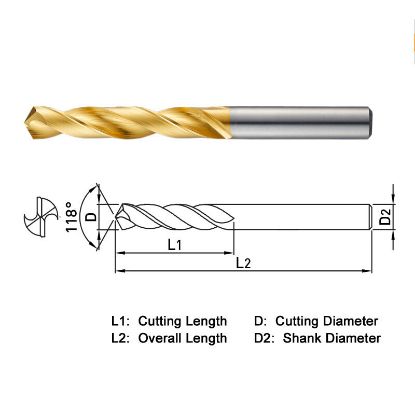 Picture of WIDIN SSTD093 9.30MM DIA 118° Point 2 Flute 3XD Drill