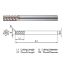 Picture of WIDIN WR50606010 DIA 6MM SH 0.2362 LOC 0.5906 OAL 3.5433 End Mill Standard Flute High Helix Carbide AlTiN Single End Corner Radius 0.0394 1.00MM WINNER