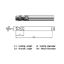 Picture of WIDIN VXR526A064250 DIA 1 SH 0.50 LOC 2.6250 OAL 5.00 End Mill Standard Flute Variable Helix Carbide TiAlN Single End Corner Radius 0.2500 6.35MM VH SERIES