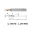 Picture of WIDIN WTE50210003 DIA 10MM SH 0.6299 LOC 1.5748 OAL 3.9370 End Mill Taper Flute Carbide AlTiN Single End Square Sharp WINNER