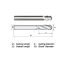Picture of WIDIN BA304048 DIA 3/4 SH 0.7500 LOC 1.50 OAL 4.00 End Mill Standard Flute Standard Helix Carbide Uncoated Single End Ball Nose General Purpose