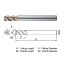 Picture of WIDIN WDR50312020 DIA 12MM SH 0.4724 LOC 0.9449 OAL 4.3307 End Mill Standard Flute Standard Helix Carbide AlTiN Single End Corner Radius 0.0787 2.00MM WINNER