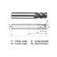 Picture of WIDIN XXR504A010010 DIA 5/32 SH 0.1875 LOC 0.3125 OAL 2.00 End Mill Standard Flute Variable Helix Carbide AlTiN Single End Corner Radius 0.0100 0.25MM XX STAR