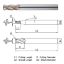 Picture of WIDIN WXR50404002100S4 DIA 4MM SH 0.1575 LOC 0.3937 OAL 3.9370 End Mill Standard Flute Variable Helix Carbide AlTiN Single End Corner Radius 0.0079 0.20MM WINNER