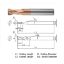 Picture of WIDIN ZR7021001532 DIA 10MM SH 0.3937 LOC 0.5906 OAL 2.7559 End Mill Standard Flute Standard Helix Carbide AlTiN Single End Corner Radius 0.0591 1.50MM Z-STAR