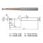 Picture of WIDIN WB5421003070 DIA 10MM SH 0.6299 LOC 0.7087 OAL 5.1181 End Mill Standard Flute Standard Helix Carbide AlTiN Single End Ball Nose WINNER