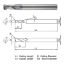 Picture of WIDIN ZR3221015 DIA 10MM SH 0.3937 LOC 0.8661 OAL 3.9370 End Mill Standard Flute Standard Helix Carbide TiAlN Single End Corner Radius 0.0591 1.50MM THUNDER
