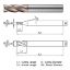 Picture of WIDIN WXE504120 DIA 12MM SH 0.4724 LOC 1.1811 OAL 3.1496 End Mill Standard Flute Variable Helix Carbide AlTiN Single End Square Sharp WINNER