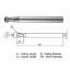 Picture of WIDIN TXB232030 DIA 3MM SH 0.1181 LOC 0.1969 OAL 2.9528 End Mill Standard Flute Standard Helix Carbide TiAlN Single End Ball Nose THUNDER
