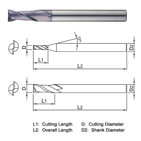 Picture of WIDIN ZM522160 DIA 16MM SH 0.6299 LOC 1.5748 OAL 4.9213 End Mill Standard Flute Standard Helix Carbide AlTiN Single End Square Sharp Z-CLASSIC