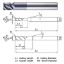 Picture of WIDIN ZR304H1015 DIA 10MM SH 0.3937 LOC 0.4724 OAL 2.7559 End Mill Standard Flute High Helix Carbide TiAlN Single End Corner Radius 0.0591 1.50MM THUNDER