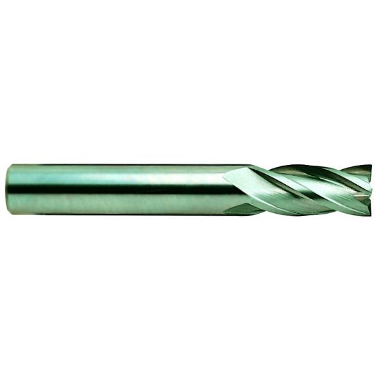 Picture of YG-1 07600-090R DIA 1 SH 1.00 LOC 1.50 OAL 4.00 End Mill Standard Flute Standard Helix Carbide Uncoated Single End Corner Radius 0.0900 2.29MM Carbide End Mill