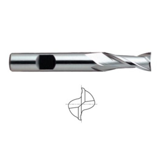 Picture of YG-1 01507PN DIA 1/4 SH 0.3750 LOC 0.50 OAL 2.3125 End Mill Standard Flute Standard Helix Powder Metal TiN Single End Square Sharp ASP