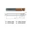 Picture of WIDIN ZR706A02030 DIA 5/16 SH 0.3125 LOC 0.40 OAL 3.00 End Mill Standard Flute High Helix Carbide AlTiN Single End Corner Radius 0.0300 0.76MM Z-STAR