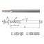 Picture of WIDIN WTR504025030225 DIA 2.50MM SH 0.2362 LOC 0.9843 OAL 2.362 End Mill Taper Flute Carbide AlTiN Single End Corner Radius 0.0118 0.30MM WINNER