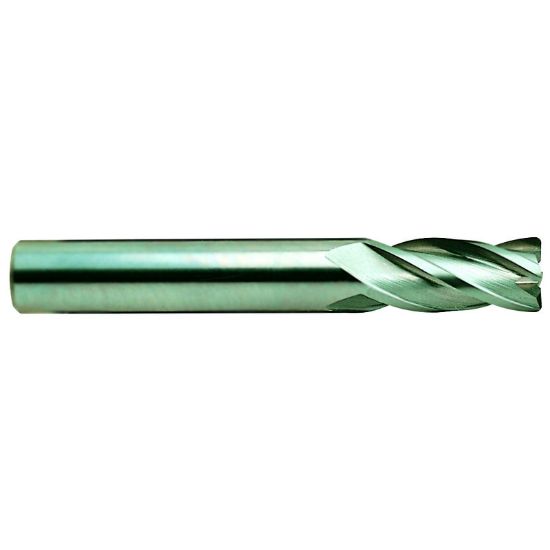 Picture of YG-1 07600TC DIA 1 SH 1.00 LOC 1.50 OAL 4.00 End Mill Standard Flute Standard Helix Carbide TiCN Single End Square Sharp Carbide End Mill