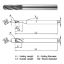 Picture of WIDIN WGB504100150 DIA 10MM SH 0.3937 LOC 1.1811 OAL 5.9055 End Mill Standard Flute Standard Helix Carbide Diamond Single End Ball Nose Z-GRA-MATE