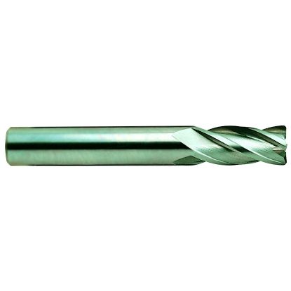 Picture of YG-1 07584TC DIA 3/8 SH 0.3750 LOC 1.00 OAL 2.50 End Mill Standard Flute Standard Helix Carbide TiCN Single End Square Sharp Carbide End Mill