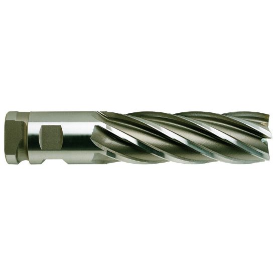 Picture of YG-1 10241HE DIA 2 SH 2.00 LOC 8.00 OAL 11.7500 End Mill Standard Flute Standard Helix HSS TiAlN Single End Square Sharp General Purpose