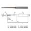 Picture of WIDIN WR542015030240 DIA 1.50MM SH 0.2362 LOC 0.0906 OAL 3.149 End Mill Standard Flute Standard Helix Carbide AlTiN Single End Corner Radius 0.0118 0.30MM WINNER