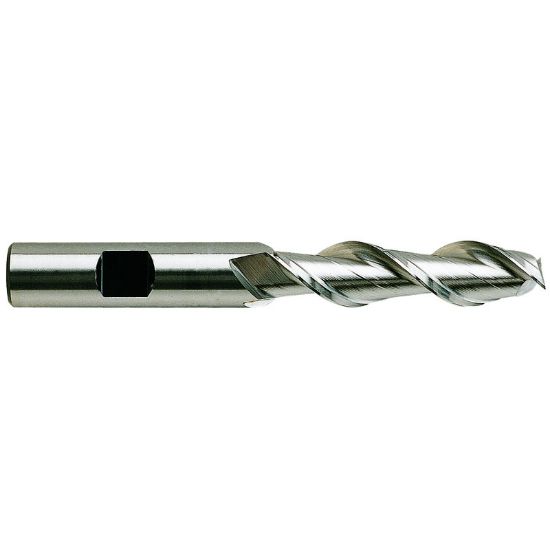 Picture of YG-1 18227HF DIA 2 SH 1.2500 LOC 4.00 OAL 6.50 End Mill Standard Flute Standard Helix HSS TiAlN Single End Square Sharp General Purpose