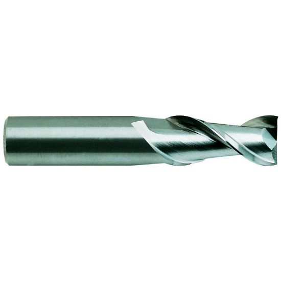 Picture of YG-1 02565TN DIA 3/16 SH 0.1875 LOC 0.7500 OAL 2.50 End Mill Standard Flute Standard Helix Carbide TiN Single End Square Sharp Carbide End Mill