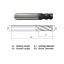 Picture of WIDIN XE504A022 DIA 11/32 SH 0.3750 LOC 0.8125 OAL 2.50 End Mill Standard Flute Variable Helix Carbide AlTiN Single End Square Sharp X-STAR