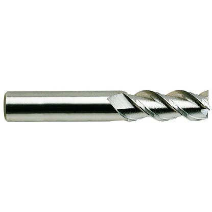 Picture of YG-1 34565TE DIA 3/16 SH 0.1875 LOC 0.5625 OAL 2.00 End Mill Standard Flute High Helix Carbide TiAlN Single End Square Sharp Carbide End Mill