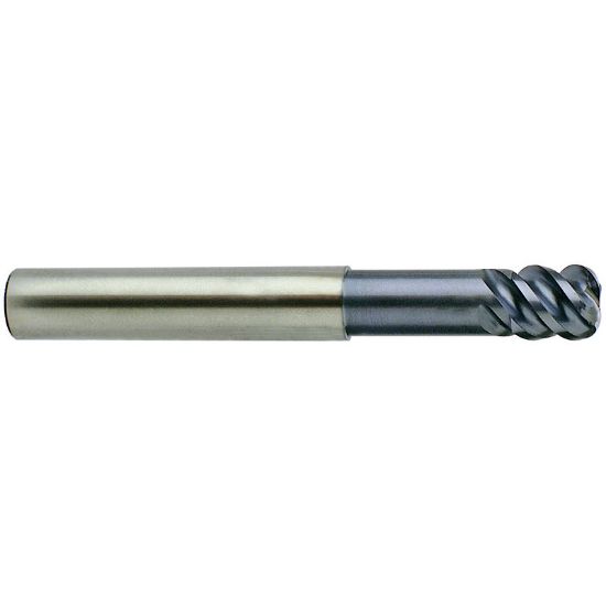 Picture of YG-1 93547 DIA 1/2 SH 0.50 LOC 0.50 OAL 3.2500 End Mill Standard Flute High Helix Carbide TiAlN Single End Corner Radius 0.1250 3.18MM X-Power