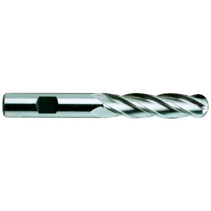 Picture of YG-1 44297CE DIA 1/4 SH 0.3750 LOC 1.2500 OAL 3.0620 End Mill Standard Flute Standard Helix Cobalt TiAlN Single End Ball Nose General Purpose