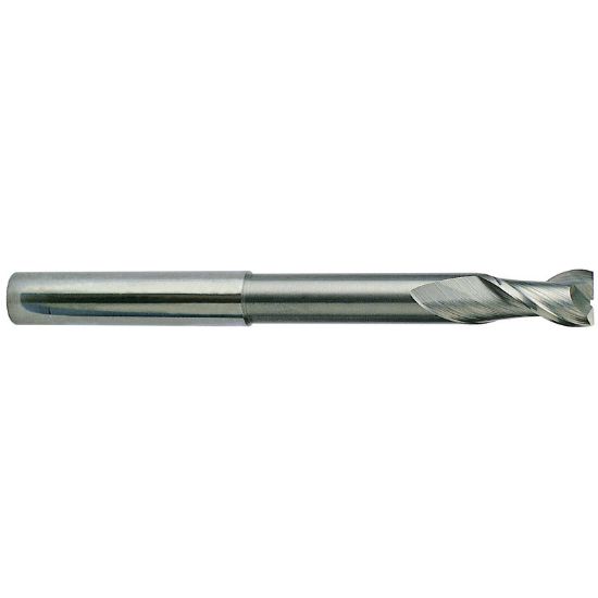 Picture of YG-1 39573TC DIA 1/4 SH 0.2500 LOC 0.3750 OAL 4.00 End Mill Standard Flute Standard Helix Carbide TiCN Single End Square Sharp Alu-Power End Mill