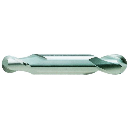 Picture of YG-1 47561TF DIA 5/32 SH 0.1875 LOC 0.3125 OAL 2.00 End Mill Standard Flute Standard Helix Carbide TiAlN Double End Ball Nose Carbide End Mill