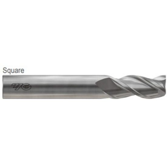 Picture of YG-1 E5G95904 DIA 1/4 SH 0.2500 LOC 1.2500 OAL 3.2500 End Mill Standard Flute Standard Helix Carbide Uncoated Single End Square Sharp Alu-Power HPC