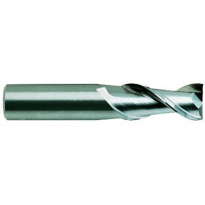 Picture of YG-1 21584TN DIA 3/8 SH 0.3750 LOC 1.00 OAL 2.50 End Mill Standard Flute Standard Helix Carbide TiN Single End Square Sharp Carbide End Mill