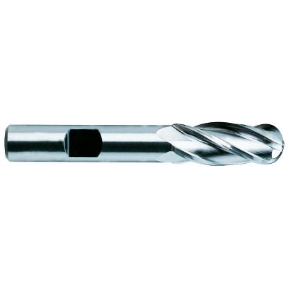 Picture of YG-1 43350CN DIA 11/16 SH 0.6250 LOC 1.6250 OAL 2.6250 End Mill Standard Flute Standard Helix Cobalt TiN Single End Ball Nose General Purpose