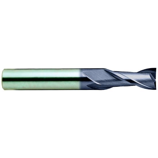 Picture of YG-1 EH527095 DIA 9.50MM SH 0.3740 LOC 0.7480 OAL 2.834 End Mill Standard Flute Standard Helix Carbide TiAlN Single End Square Sharp Carbide End Mill