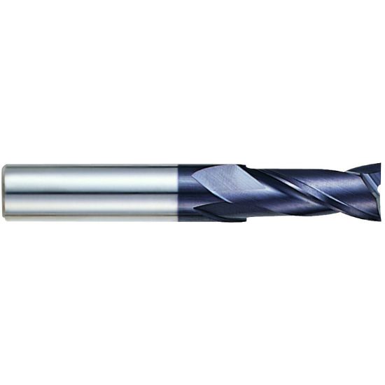 Picture of YG-1 EM810035 DIA 3.50MM SH 0.2362 LOC 0.3937 OAL 1.771 End Mill Standard Flute Standard Helix Carbide TiAlN Single End Square Sharp X-Power
