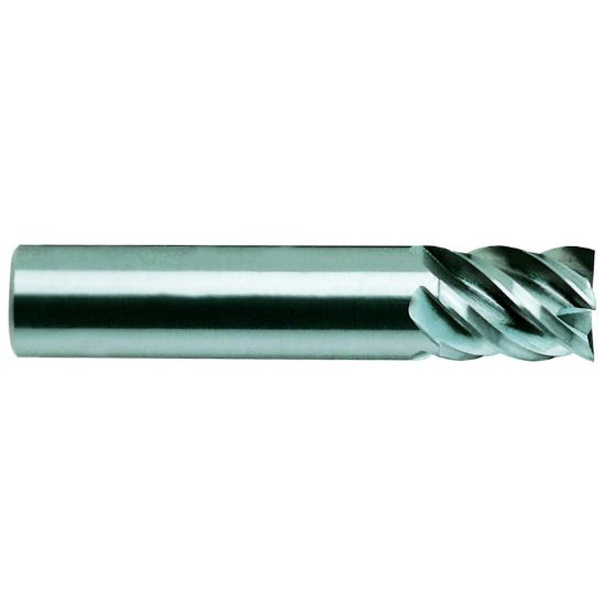 Picture of YG-1 85588TN DIA 7/16 SH 0.4375 LOC 0.5625 OAL 2.50 End Mill Standard Flute High Helix Carbide TiN Single End Square Sharp Carbide End Mill
