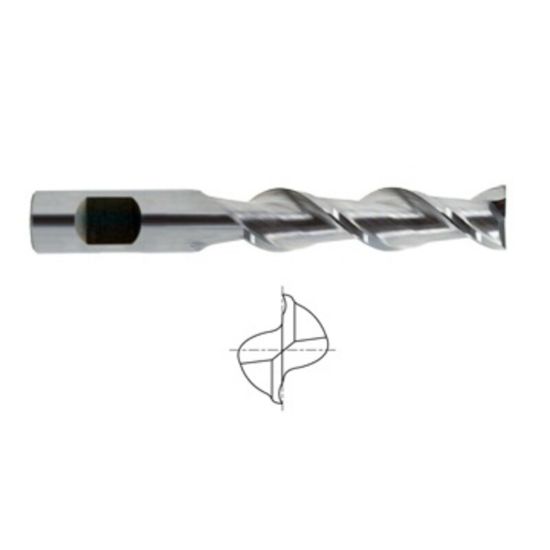 Picture of YG-1 21594TF DIA 9/16 SH 0.5625 LOC 1.2500 OAL 3.50 End Mill Standard Flute Standard Helix Carbide TiAlN Single End Square Sharp Carbide End Mill