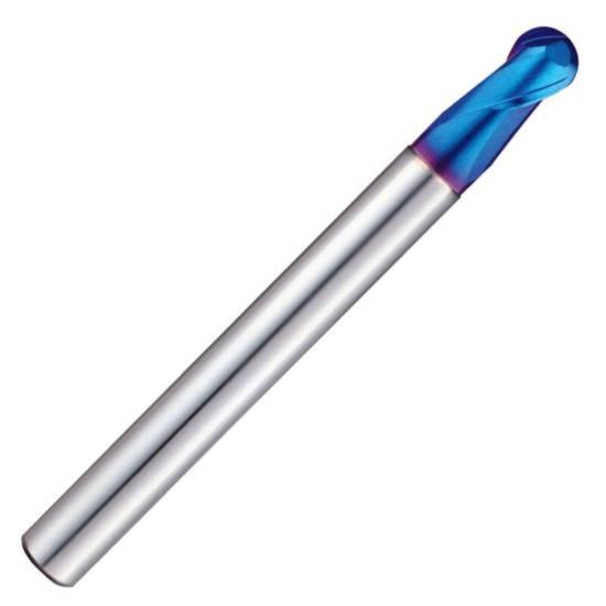 Picture of YG-1 G84302 DIA 1/32 SH 0.2500 LOC 0.0312 OAL 1.50 End Mill Standard Flute Variable Helix Carbide TiAlN Single End Ball Nose X-5070 End Mill