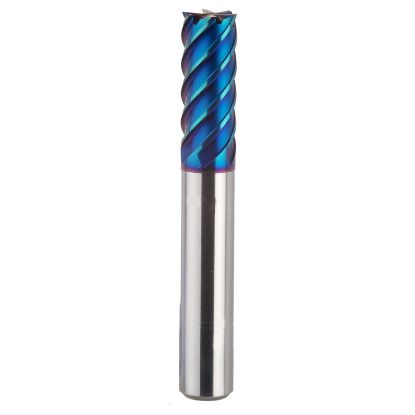 Picture of YG-1 G85164 DIA 1 SH 1.00 LOC 1.7500 OAL 4.2500 End Mill Standard Flute High Helix Carbide TiAlN Single End Corner Radius 0.0300 0.76MM X-5070 End Mill