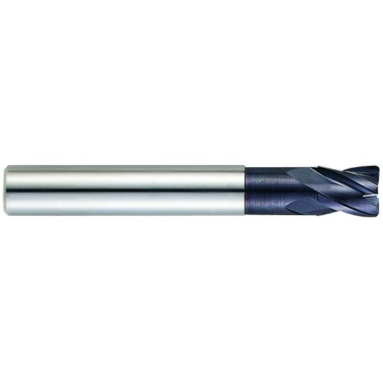 Picture of YG-1 EM839100 DIA 10MM SH 0.3937 LOC 0.4724 OAL 2.7559 End Mill Standard Flute Standard Helix Carbide TiAlN Single End Corner Radius 0.0394 1.00MM X-Power