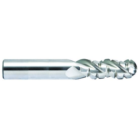 Picture of YG-1 45032 DIA 1/2 SH 0.50 LOC 1.00 OAL 3.00 End Mill Carbide Uncoated Single End Ball Nose Alu-Power End Mill